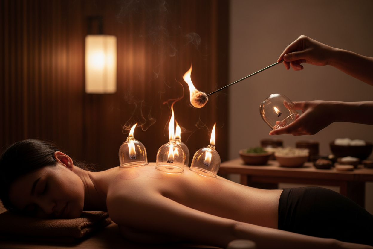 fire cupping, for a tall slim image